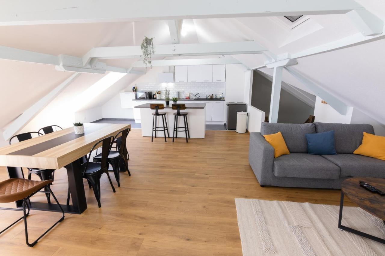 Appartement Atypique Proche Gare/ Dans L'Hyper-Centre Spacieux Pour 6P Au Coeur De 뮐루즈 외부 사진