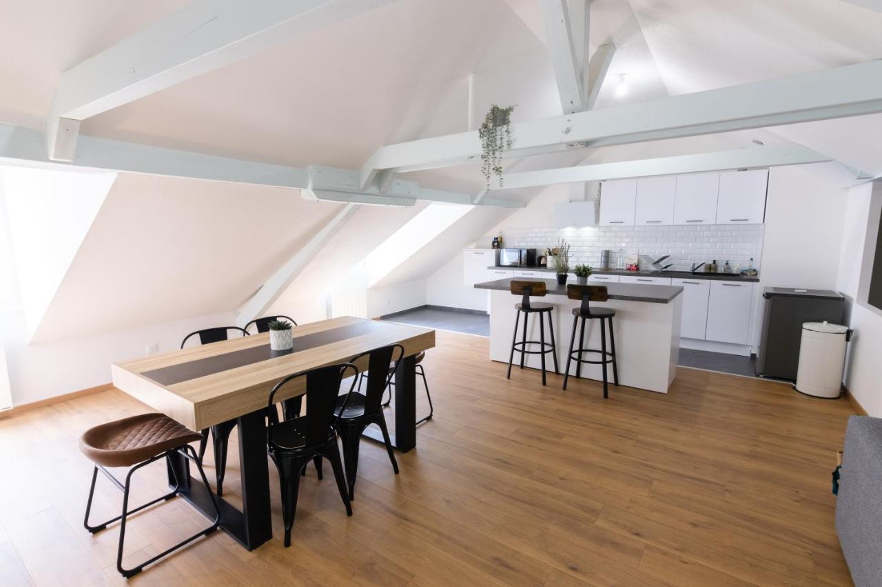 Appartement Atypique Proche Gare/ Dans L'Hyper-Centre Spacieux Pour 6P Au Coeur De 뮐루즈 외부 사진